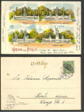 Berlin farb-Litho-AK Denkmler Otto I + II 1900 (d3133)