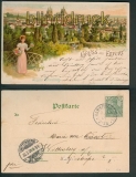 Erfurt farb-Litho-AK Panoramaansicht 1901 (d4823)
