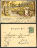 Berlin farb-Litho-AK Gruss aus Rummelburg 1900 (d3156)