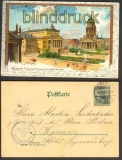 Berlin Kgl. Schauspielhaus Gendarmenmarkt farb-AK 1900 (d3686)