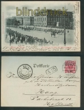 Berlin sw-AK Kaiser an der Spitze der Fahnencompagnie 1900 (d4870)