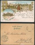 Berlin farb-AK unter den Linden + Reichstagsgebude 1902 (d5243)