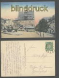 POENECK i. Th. farb-AK Markt mit Rathaus 1924 (d0224)