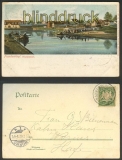 Frankenthal farb-AK Rheinkanal 1907 (d4641)