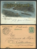 Gruss aus Bingen farb-AK Totale Monscheinkarte 1904 (d4638)