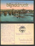Koblenz farb-AK Moselbrcke mit alter Burg 1916 (d4403)