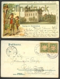 Gruss aus Oggersheim farb-Prge-AK Bahnpost 1904 (d4649)