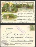Gruss aus Potsdam farb-Litho-AK 3 Ansichten 1905 (d4342)
