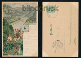 WEHLEN-BASTEI farb-AK Panoramaansicht 1905 (d7266)