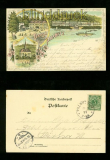 PILLNITZ farb-Litho-AK drei Ansichten 1897 (d6673)