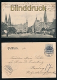 LBECK sw-AK Holstenbrcke mit Holstenstrasse 1902 (d7316)