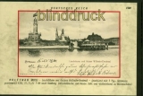 KIEL sw-AK Holtenau Leuchtturm und Kaiser Wilhelm-Denkmal 1902 (d7407)