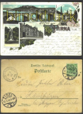 Pirna farb-Litho-AK Gruss aus 4 ansichten 1900 (d1268)
