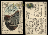 Leipzig farb-Prge-AK Naschmarkt - Goethedenkmal 1913 (d5556)