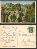 Schsische Schweiz farb-AK Basteibrcke 1928 (d4407)