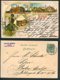 Leipzig farb-Litho Schs.-Thringische Gewerbeausstellung 1897 (d4812)