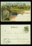 JTERBOG farb-Litho-AK Nikolaikirche und Gesamtansicht 1898 (d6552)