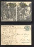 DÖBERITZ Dorf sw-AK zwei Ansichten Bahnpost 1909 (d6832)