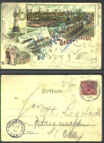 Bremerhaven farb-Litho-AK 4 Ansichten 1898 (d2409)