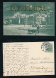 NEUMNSTER sw-AK Gross-Flecken Mondscheinkarte 1909  (d7288)