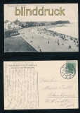 TRAVEMNDE Ostseebad sw-AK Strandpromenade 1908 (d7280)