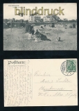 TRAVEMNDE sw-AK Strandpartie 1908 (d7282)