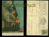 HAMBURG farb-AK Brand der Michaeliskirche 1906 (d6516)