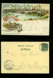 HAMBURG farb-Litho-AK Alster Panorama und Uhlenhorster Fhrhaus 1897 (d6559)