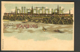 Gruss aus Hamburg farb-Litho-AK Lombardsbrcke (d4349)