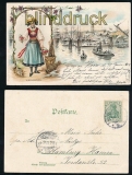 HAMBURG farb-AK Gruss aus .... Vierlanden 1907 (d7117)