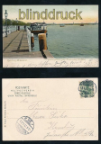 HAMBURG farb-AK Uhlenhorst Landungsbrcke beim Fhrhaus 1906 (d7172)
