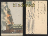 HAMBURG farb-AK Brand der Michaeliskirche in Hamburg 3. Juli 1906 (d7343)