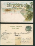 Heringsdorf farb-Litho-AK Kaiser-Wilhelmbrcke 1897 (d5263)