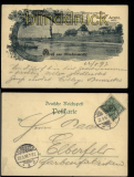 Mnchenwerth sw-AK Grus aus Restauration Joh. Aretz 1897 (d5691)