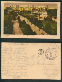 Krefeld farb-AK Bismarckplatz 1922 belg. Besetzung  (d4799)