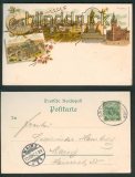 Essen farb-Litho-AK 5 Ansichten 1897 (d4718)