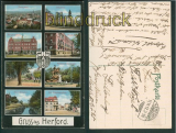 Herford farb-AK 8 Ansichten 1917 Gruss aus (d4721)