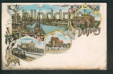 Duisburg farb-Litho-AK 4 Ansichten ungebraucht (d5310)