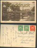 Telgte sw-AK Brcke am Emstor mit Pfarrkirche 1924 (d3849)