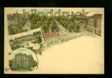 HANNOVER Litho-AK drei Ansichten ungebraucht (d6118)