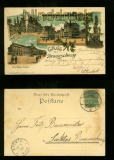 BRAUNSCHWEIG Litho-AK vier Ansichten 1900 (d6128)