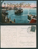 Flensburg farb-AK am Hafen 1922 (d4943)