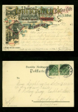 HANNOVER farb-Litho-AK Gruss aus dem Kaiser-Cafe 1898 (d6587)