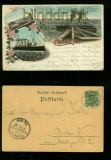CUXHAVEN farb-Litho-AK Gruss aus .... 3 Ansichten 1897 (d6578)
