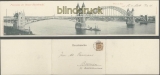 BONN sw-Klapp-Karte Panorama der Bonner Rheinbrcke 1898 (d0214)