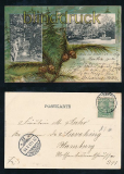 TOSTEDT farb-AK Gruss aus ...... zwei Ansichten 1901 (d7241)