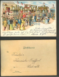 Rheydt farb-Litho-AK Gruss vom der Kirmes 1900 (d2698)