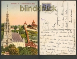 Esslingen farb-AK Frauenkirche mit Burg 1924 (d3679)