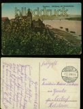 Graudenz farb-AK Schlossberg mit Weicheslbrcke Feldpost 1917 (d6049)