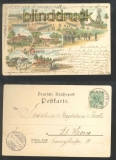 GRUPPE farb-Litho-AK Gruss vom Truppenbungsplatz sechs Ansichten 1899 (d6969)